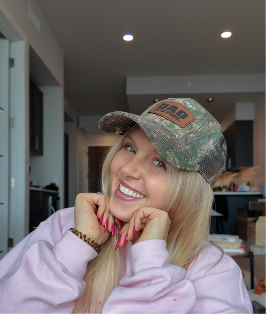 Camo Leather Patch Hat