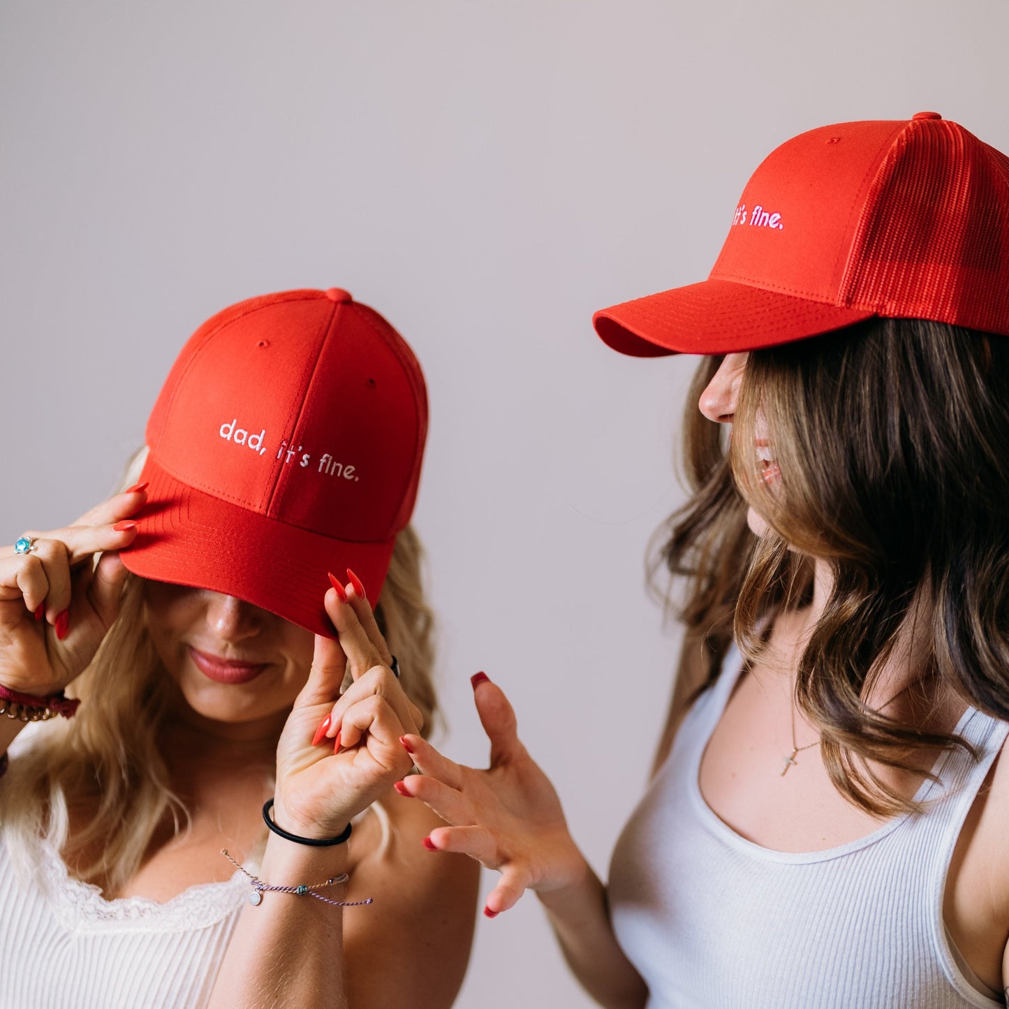 Low Profile Trucker Hat Spicy Red