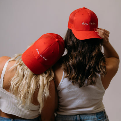 Low Profile Trucker Hat Spicy Red